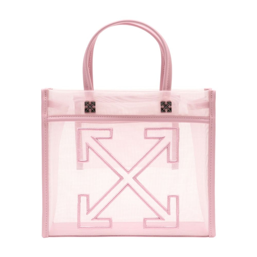 Off-White plastic tote bag in pink