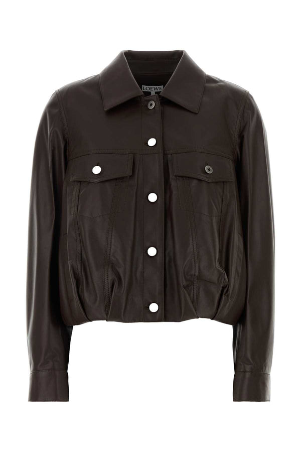 Chocolate Leather Jacket Dark Brown Giacche In Pelle