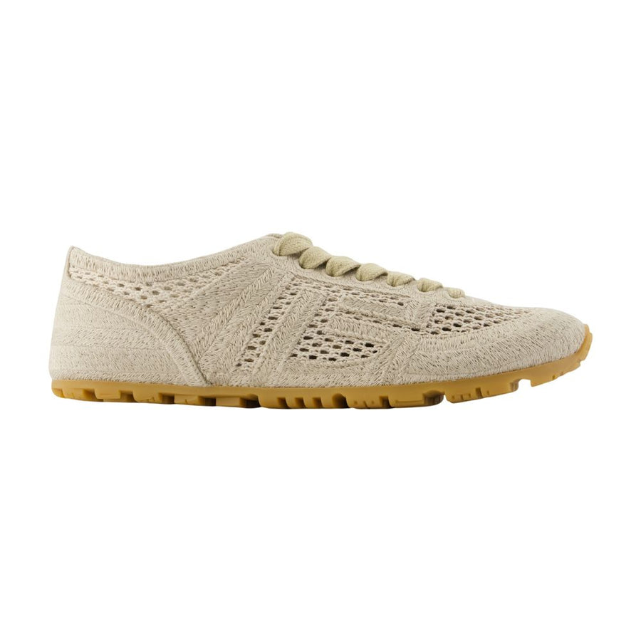 Balmain cotton sneaker in beige