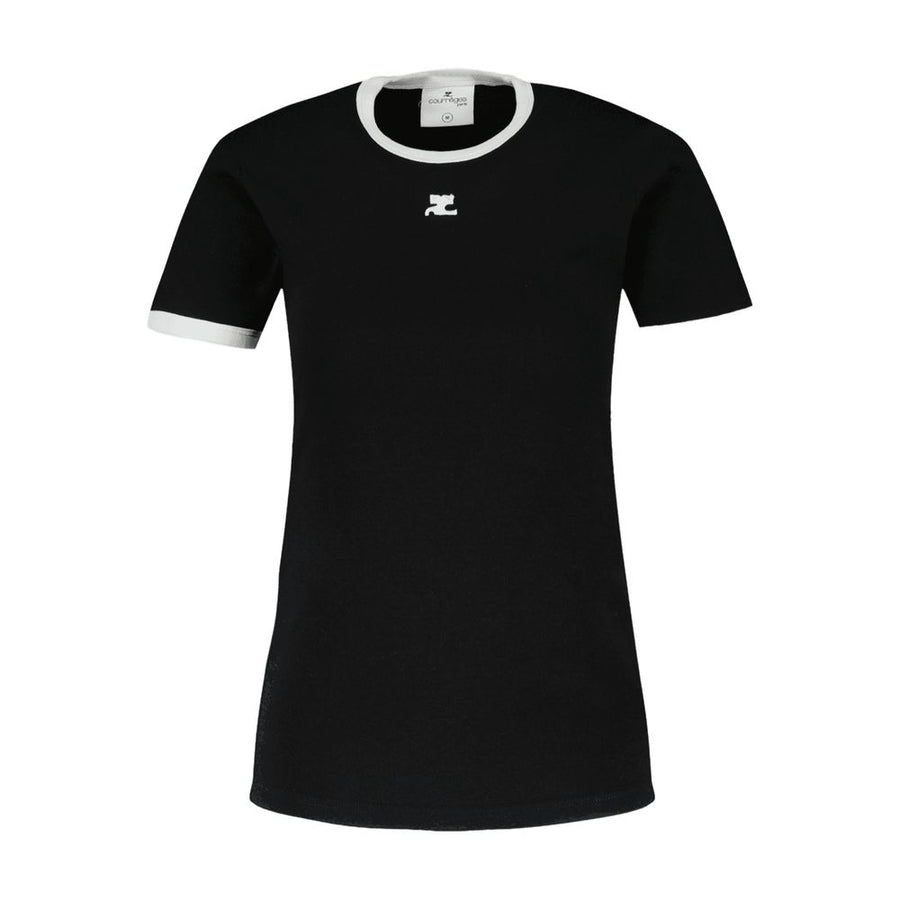 Courreges cotton t-shirt in black