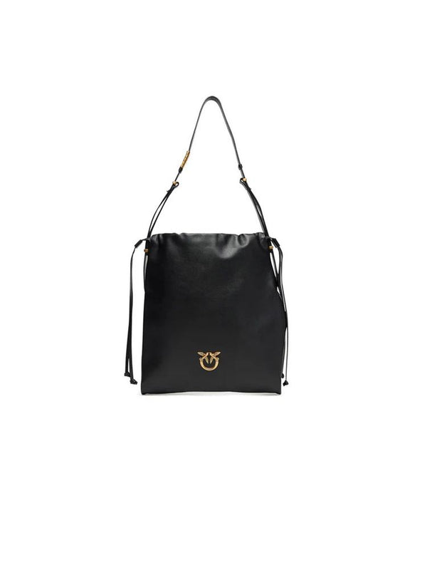 Pinko 100% Natural Leather shoulder bag in black