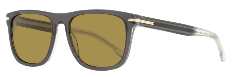 Boss Classic Rectangular Sunglasses B1626-S Kb770 Transparent Gray 55mm Plastic (acetate)