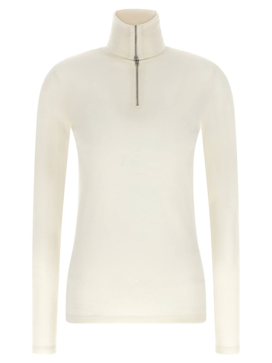 Jil Sander 55% Polyester sweater in white