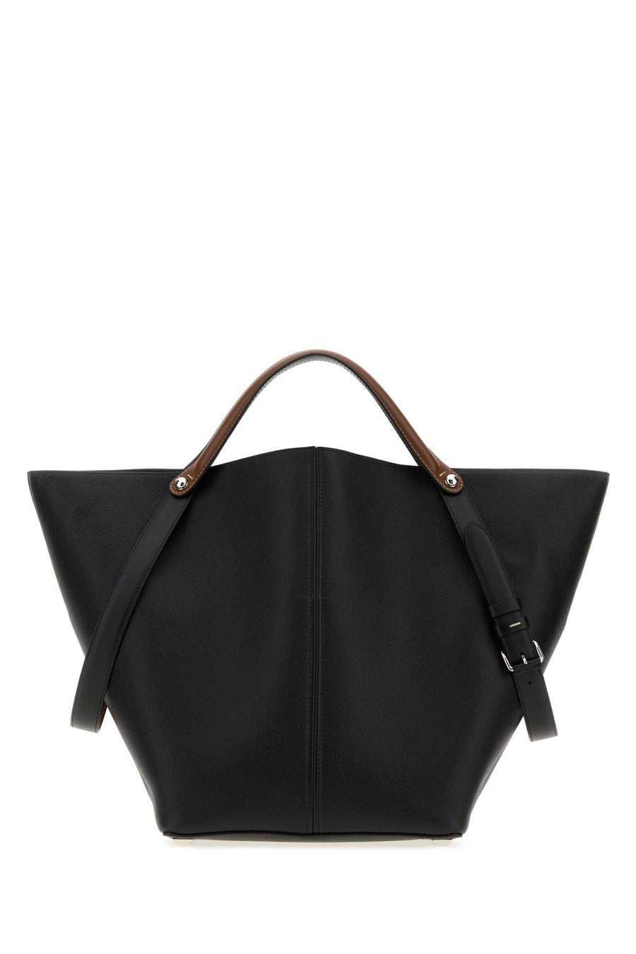 Maison Margiela Exterior: 100% Calf Leather tote bag in black