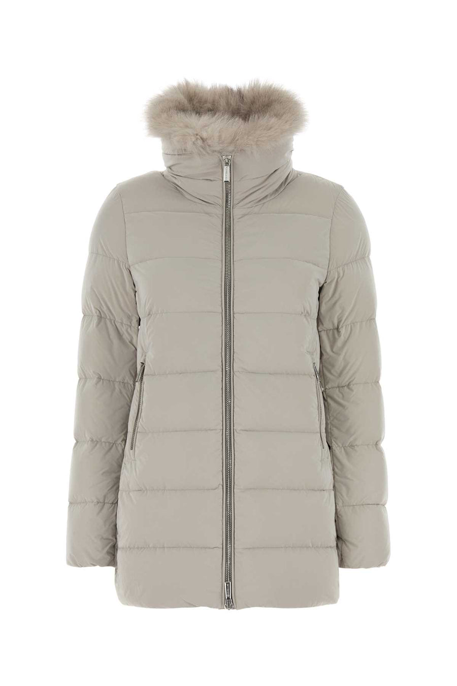 Light Grey Nylon Blend Dorado Down Jacket Pearl Piumini