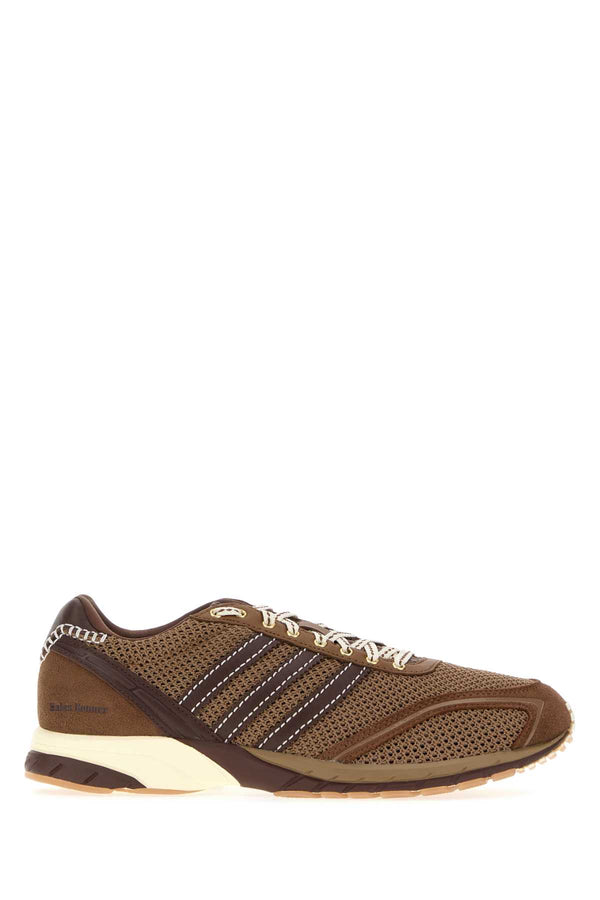 Brown Crochet Adidas X Wales Bonner Adizero Sneakers Auburn/cream White/wonder Quartz