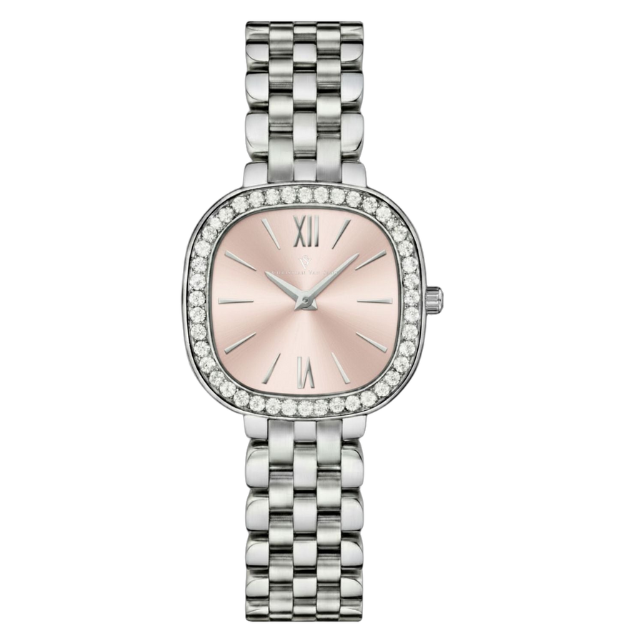 Christian Van Sant Stainless steel case and bracelet watch in rose gold