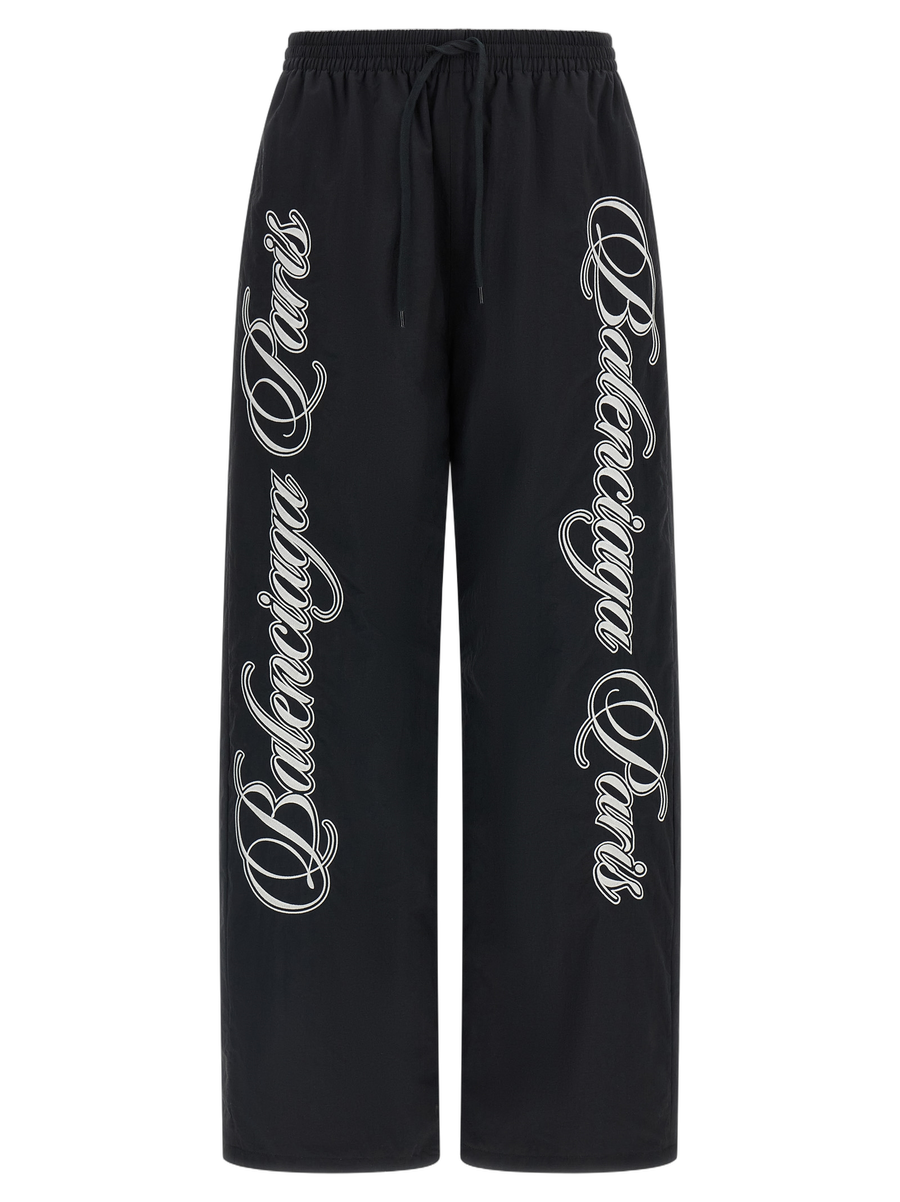 Balenciaga 100% polyamide joggers in black
