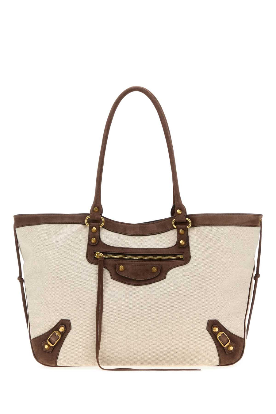 Sand Canvas Le City Shopping Bag Natural/lt Espresso Borse A Mano