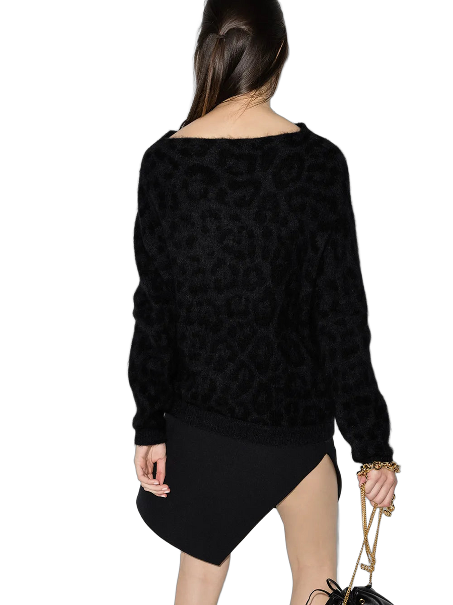 Valentino Mohair-wool blend sweater in black
