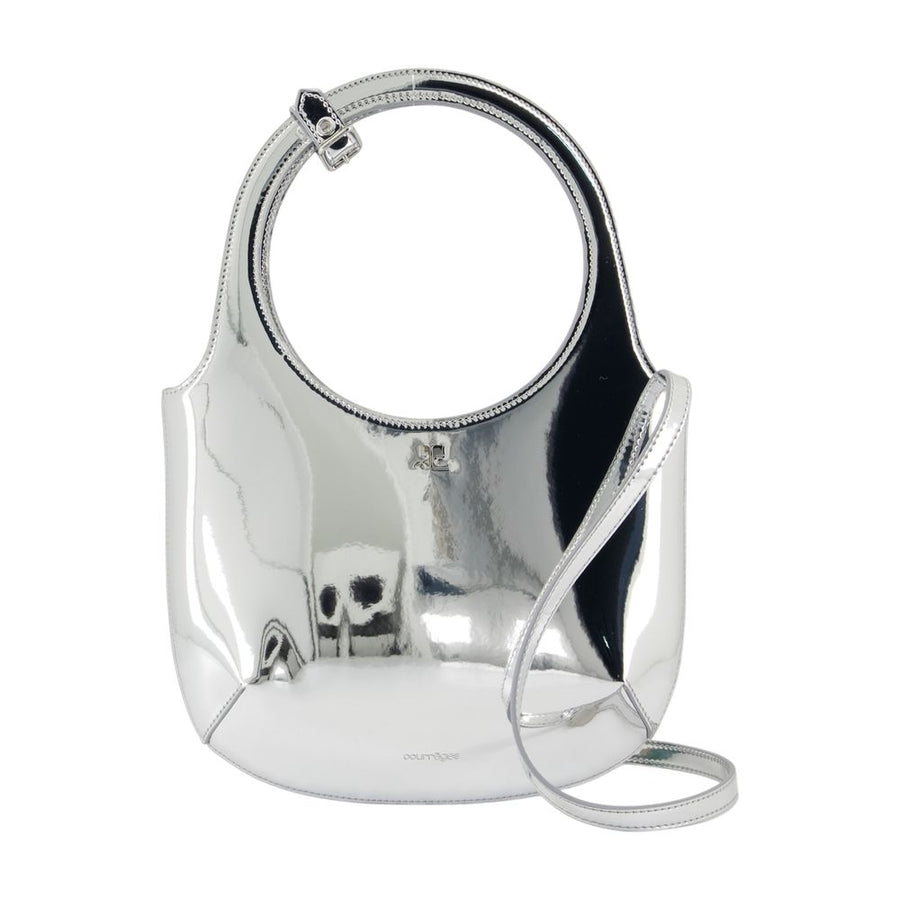 Courreges Synthetic shoulder bag in silver