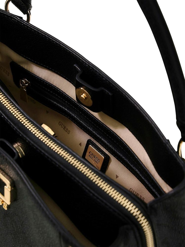 Guess 100% Polyurethane satchel bag in black