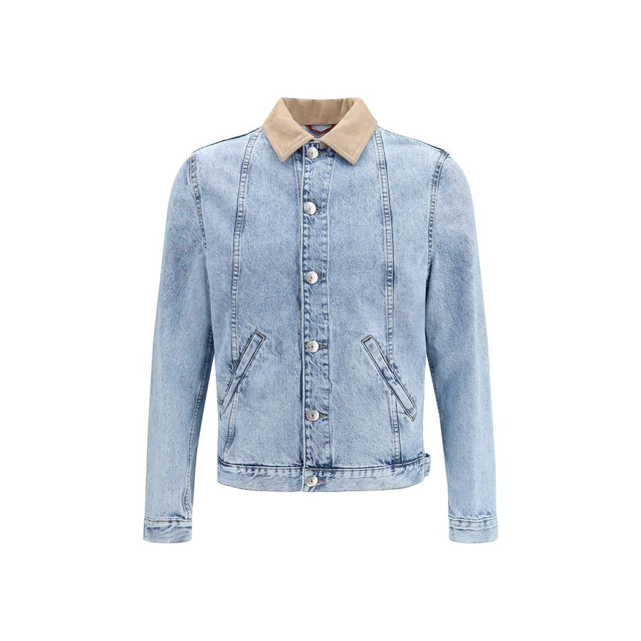 Blue Cotton Denim Jacket Clothing