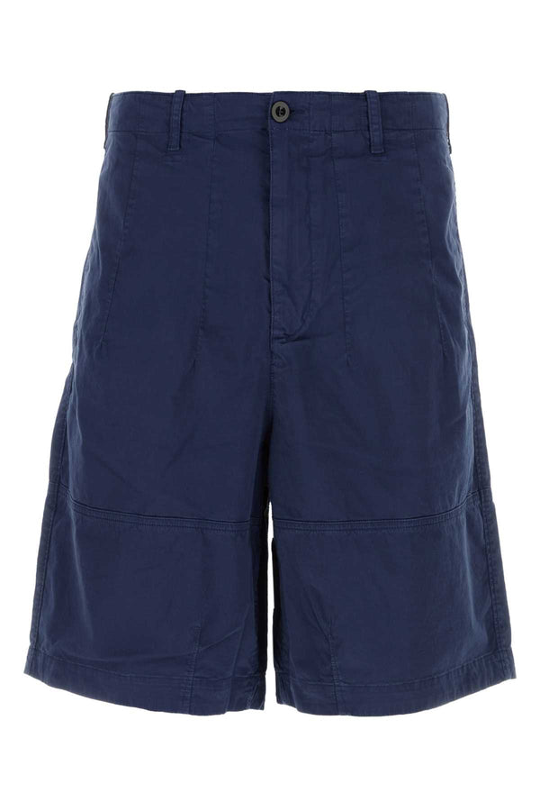 Ten C 97% Cotton bermuda shorts in navy