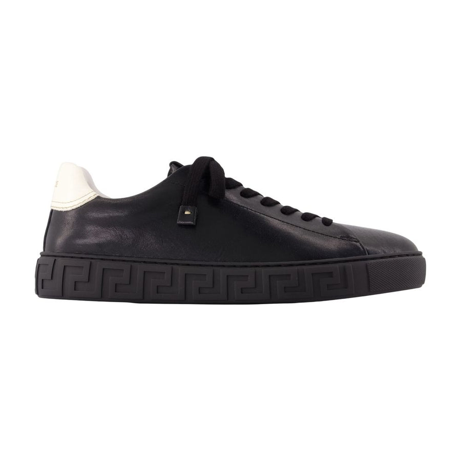 Versace Calfskin sneaker in black