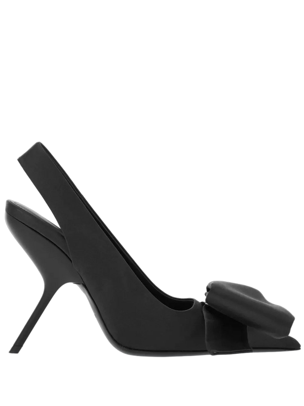 Ferragamo Goatskin slingback pump in black