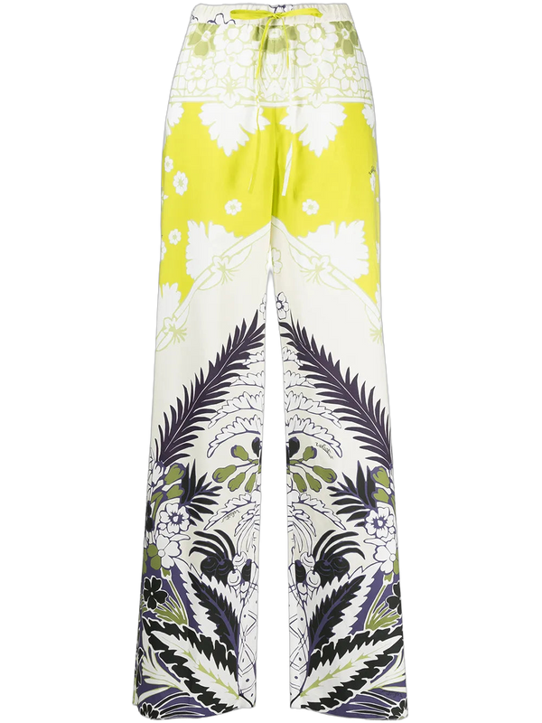 Valentino Cotton trousers in yellow