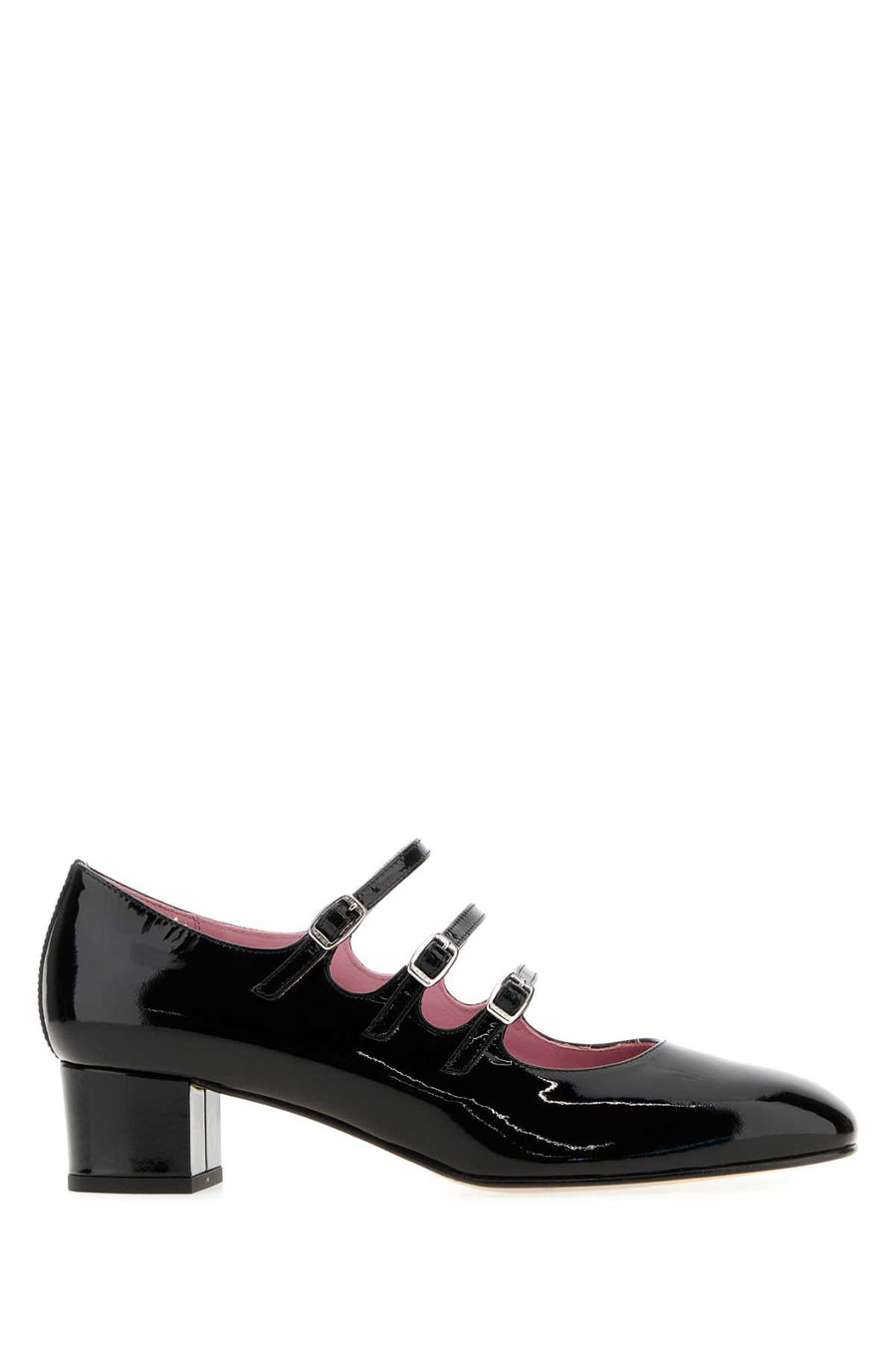 Black Leather Kina Pumps Blackpatent Scarpe Con Tacco