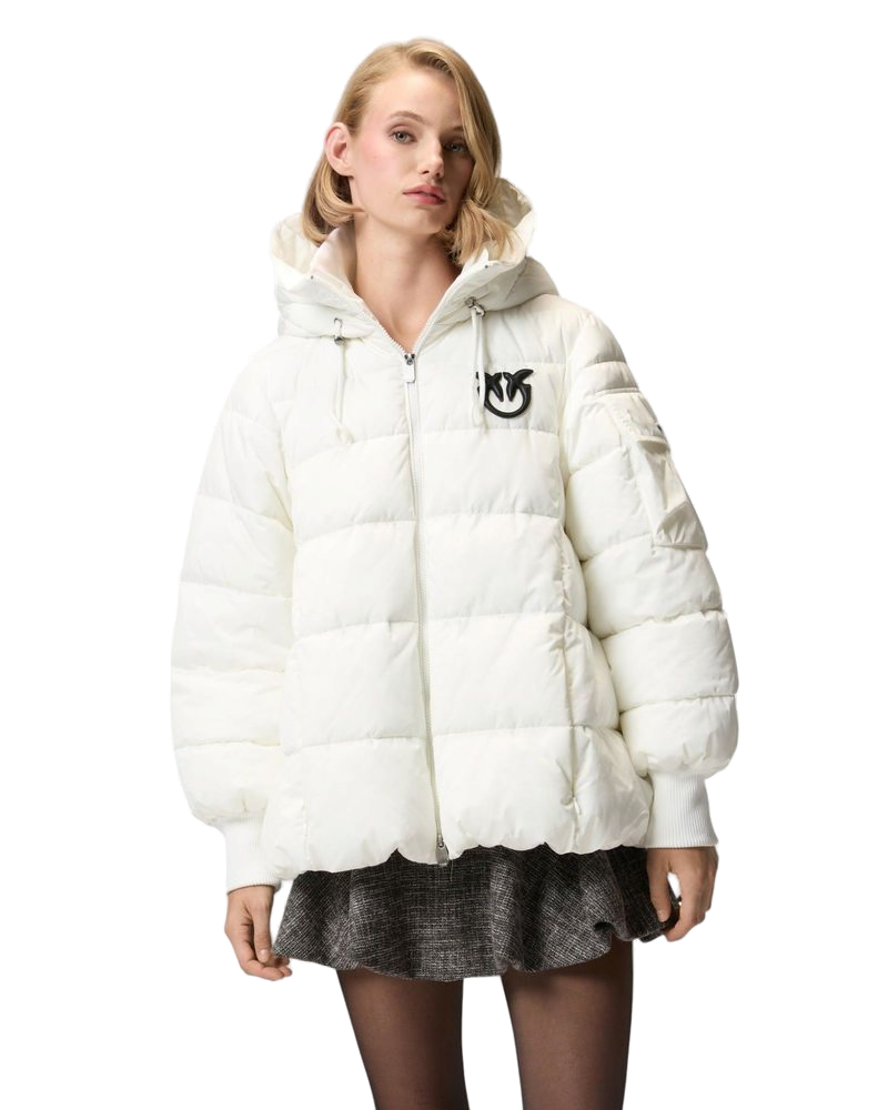 Pinko 100% Polyester down jacket in white