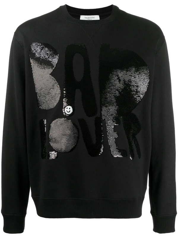 Valentino Cotton blend sweatshirt in black