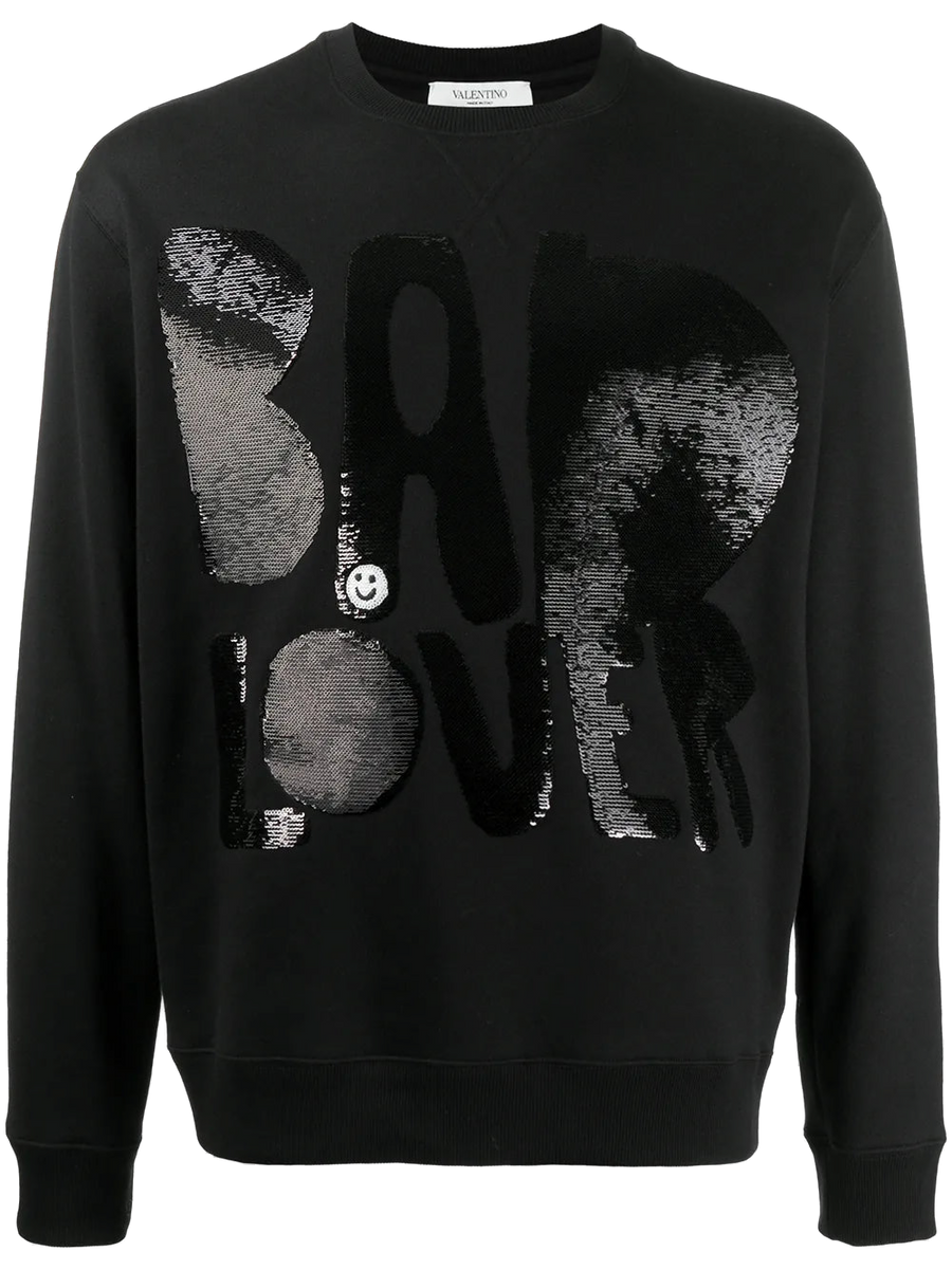Valentino Cotton blend sweatshirt in black