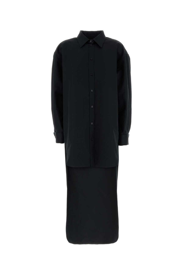 Black Poplin Shirt Exterior: Cotton Silk T-shirt
