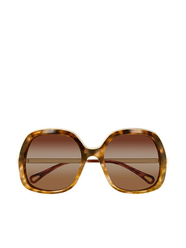 Chloé CH0327S Frame: Recycled Acetate; Lenses: Bio Nylon sunglasses in brown