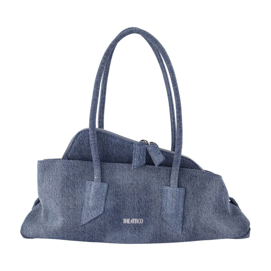 La Passeggiata Small Top Handle Bag - The Attico Cotton Blue / Shoulder-hobo-bags
