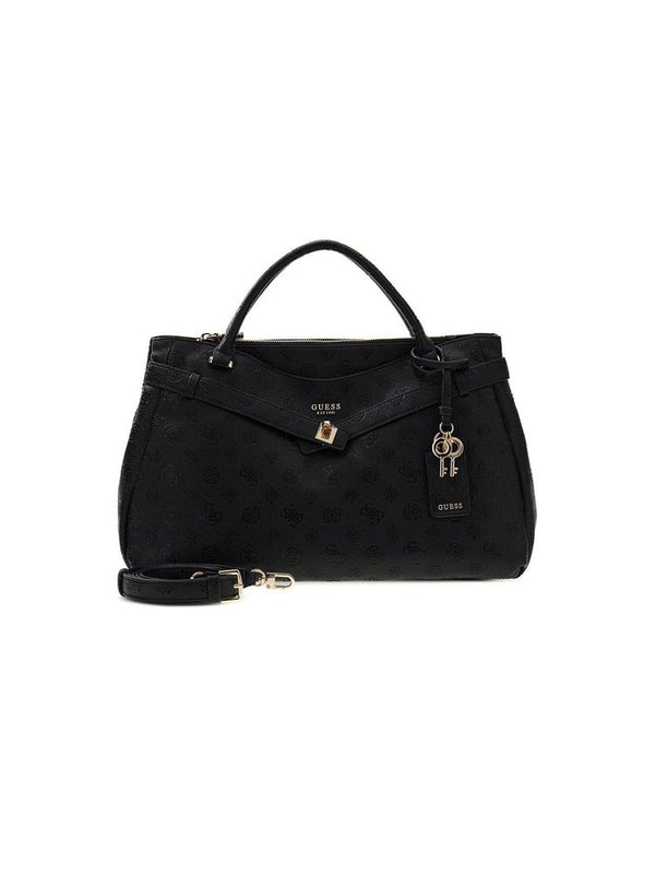 Guess 100% Polyurethane top handle bag in black