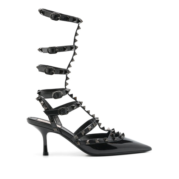 Valentino Garavani Calf leather with patent finish pump in black
