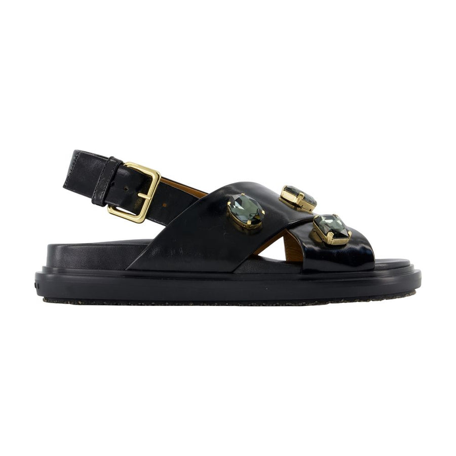 Marni calfskin sandals in black