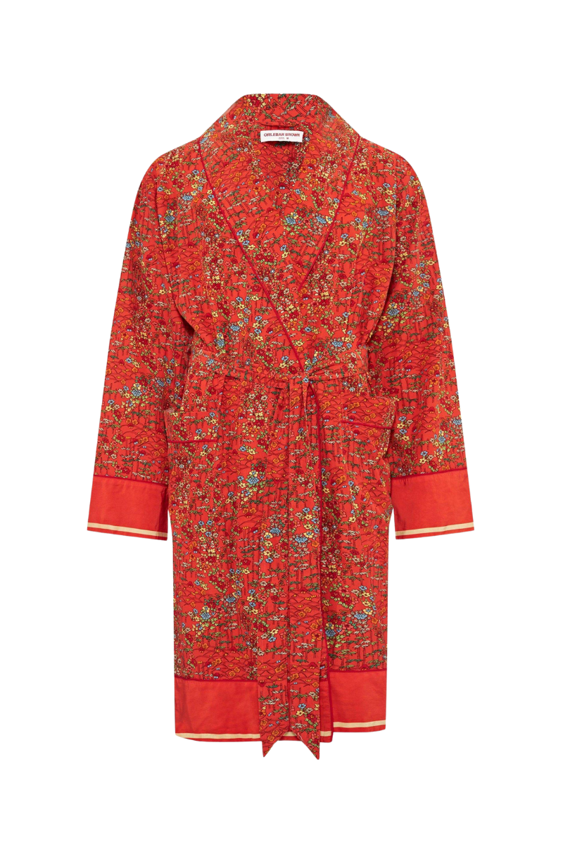 Orlebar Brown 65% Cupro robe in red