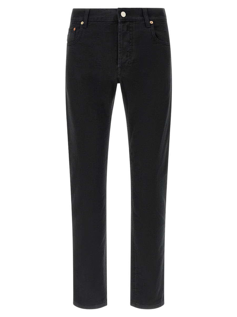 Gucci 100% cotton jeans in black