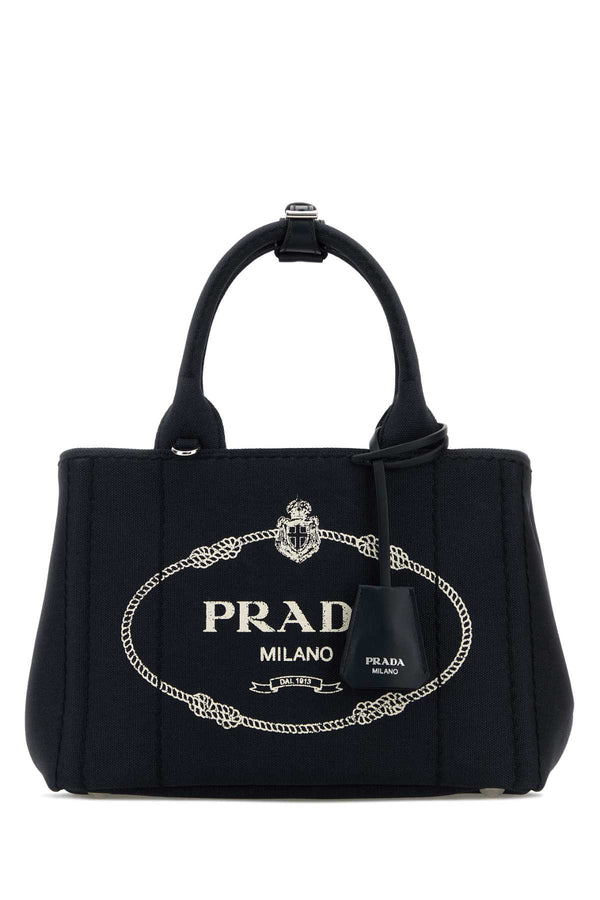 Prada Exterior: 100% Fabric top handle bag in navy