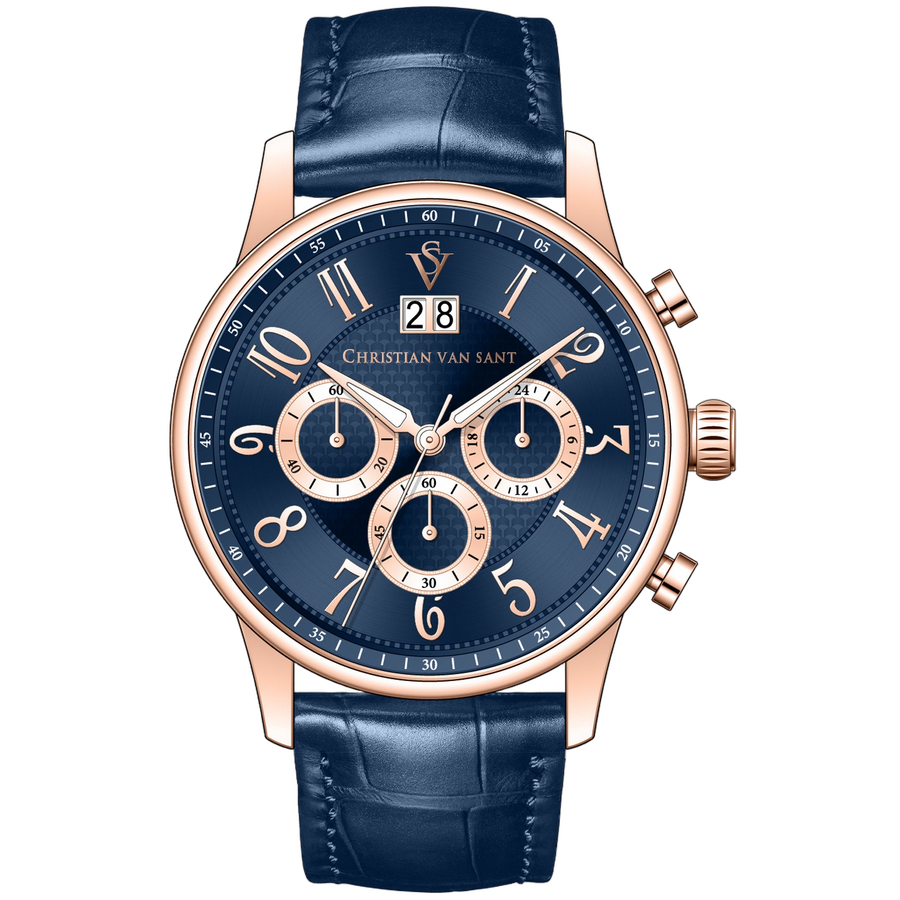Christian Van Sant Stainless steel case watch in blue
