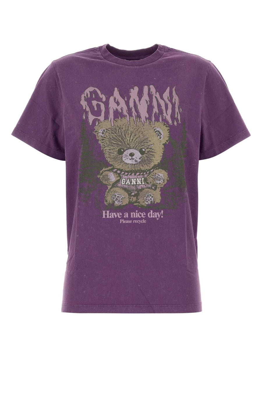 Future Heavy Relaxed T-Shirt Teddy Forest Bright Violet Maglie