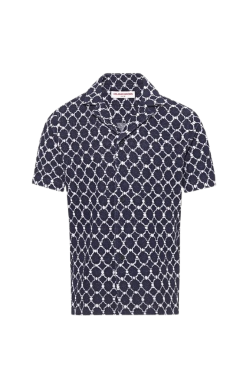 Orlebar Brown 75% Organic Cotton shirt in navy