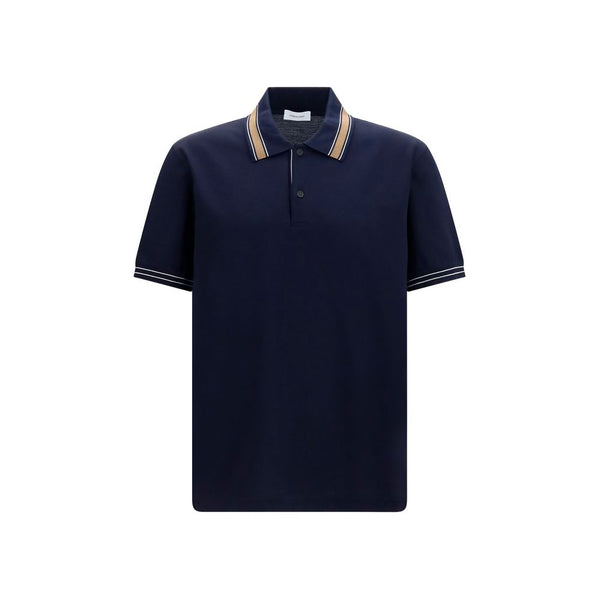 Ferragamo 100% Cotton polo shirt in navy