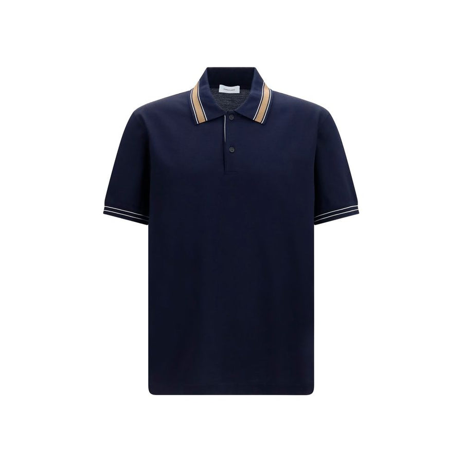 Ferragamo 100% Cotton polo shirt in navy