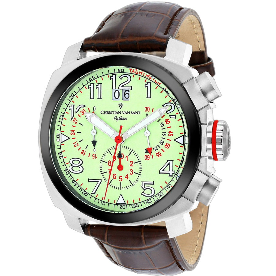 Christian Van Sant Stainless steel case watch in green