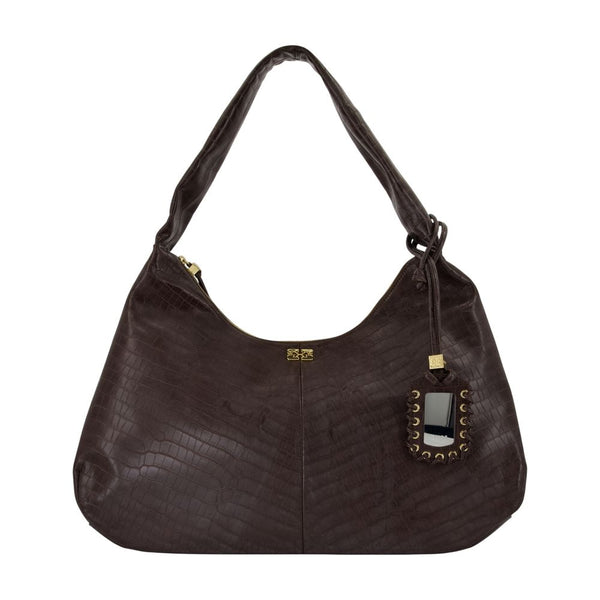 Ganni Calfskin shoulder bag in brown