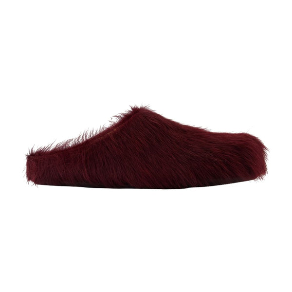 Marni Calfskin mule in burgundy