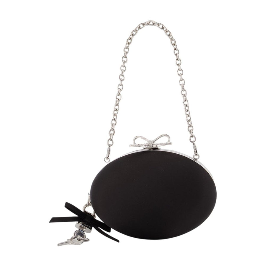 Oval Clutch - Self Portrait Synthetic Black Bags / Clutches