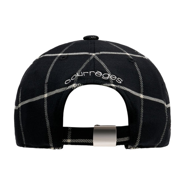 Courreges 226TCT048WO0171-9901 Cotton baseball cap in black