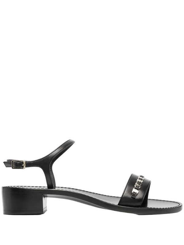 Ferragamo Leather sandal in black