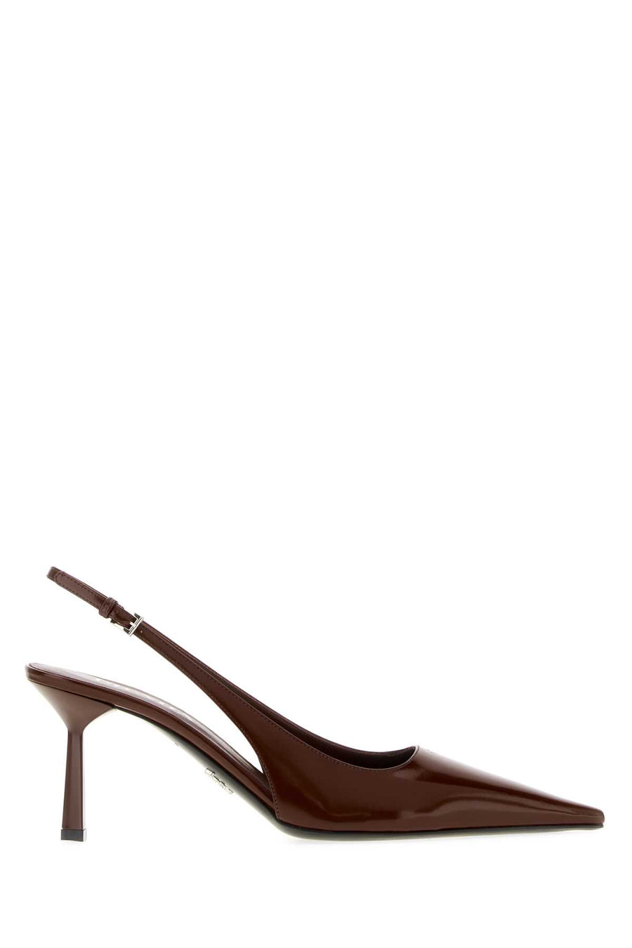 Chocolate Leather Pumps Bruciato Scarpe Con Tacco