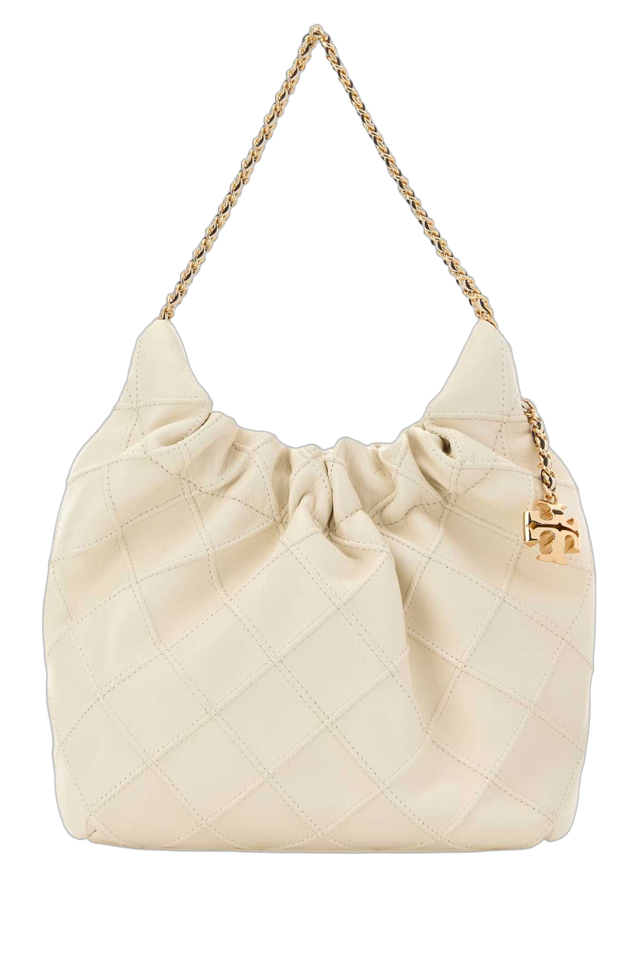 Tory Burch Hobo Exterior: 100% Leather shoulder bag in beige