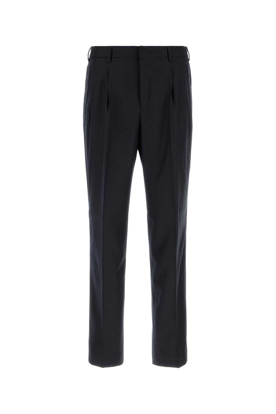 Midnight Blue Stretch Wool Pant Pantaloni