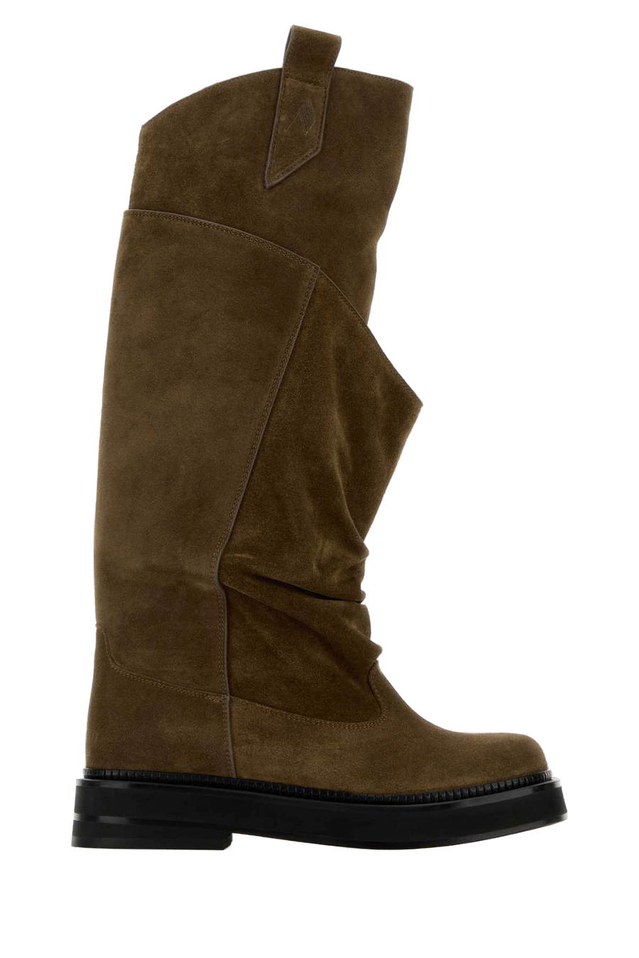 The Attico Combat Exterior: 100% Calf boot in brown