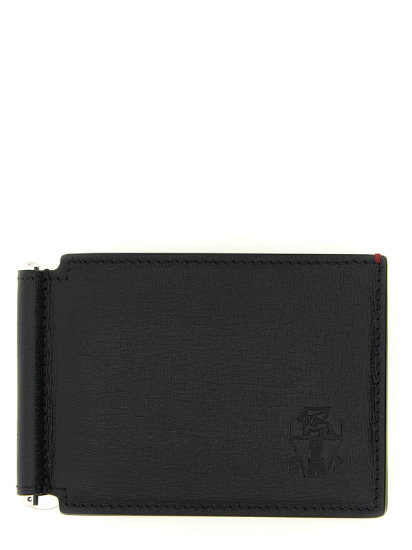 Brunello Cucinelli 100% goat leather wallet in black